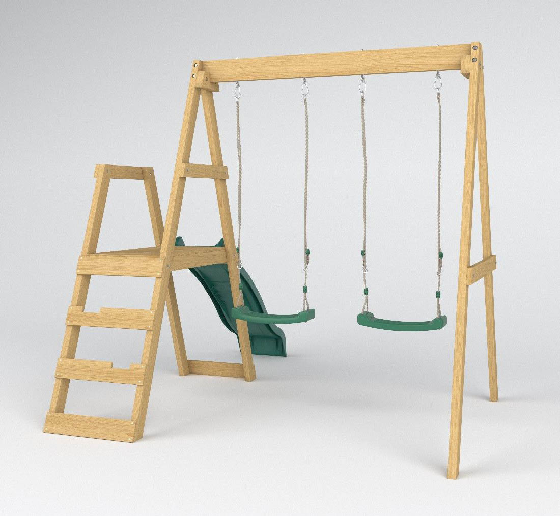 Smart Dash Wooden Swing Set